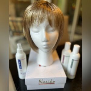 New Noriko Zeal Sugarcane blonde wig with Brandywine hair care products